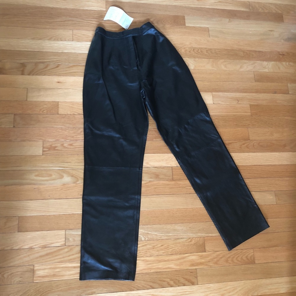 QVC Jessica Holbrook leather pants size 6